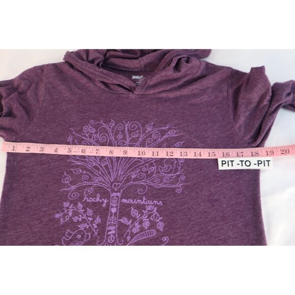 Vail Colorado Hoodie Long Sleeve Purple Graphic Top V-Neck Women's Size Medium - Picture 8 of 13